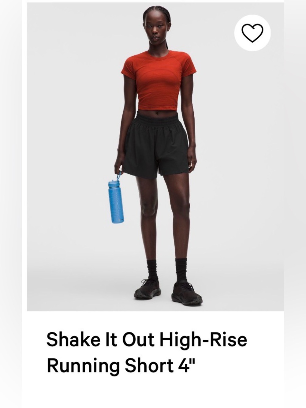 Lululemon Shake It Out High-Rise Running Short 4" - Black